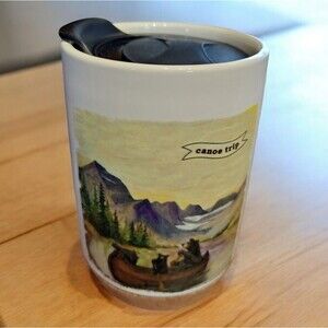 Bearfoots Canoe Trip Cork Tumbler - Bone Boulder Colorado Canoe Camping Coffee